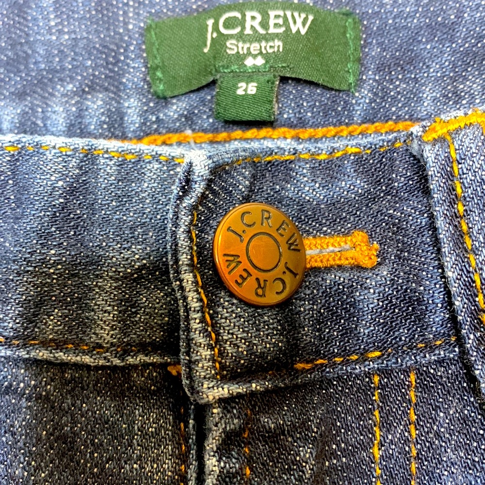 J.Crew | Dark Denim Stretch ‘Toothpick’ Jeans | Straight | Ankle Fit Size 26 - Picture 10 of 16